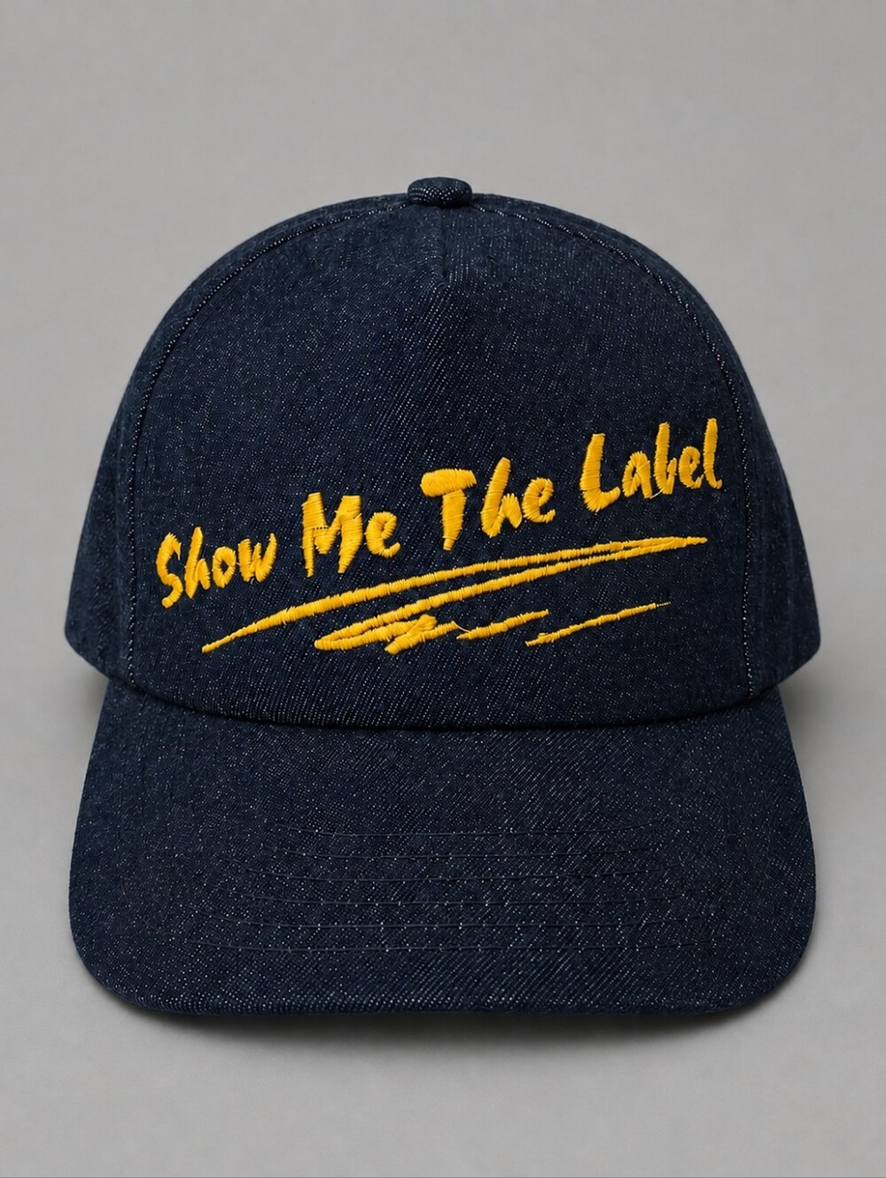Vintage 80s SMWIA Union Made Denim Snapback Hat Show Me The Label Trucker Cap